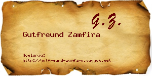 Gutfreund Zamfira névjegykártya